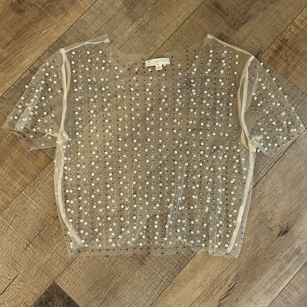 Pearl + Rhinestone Tee